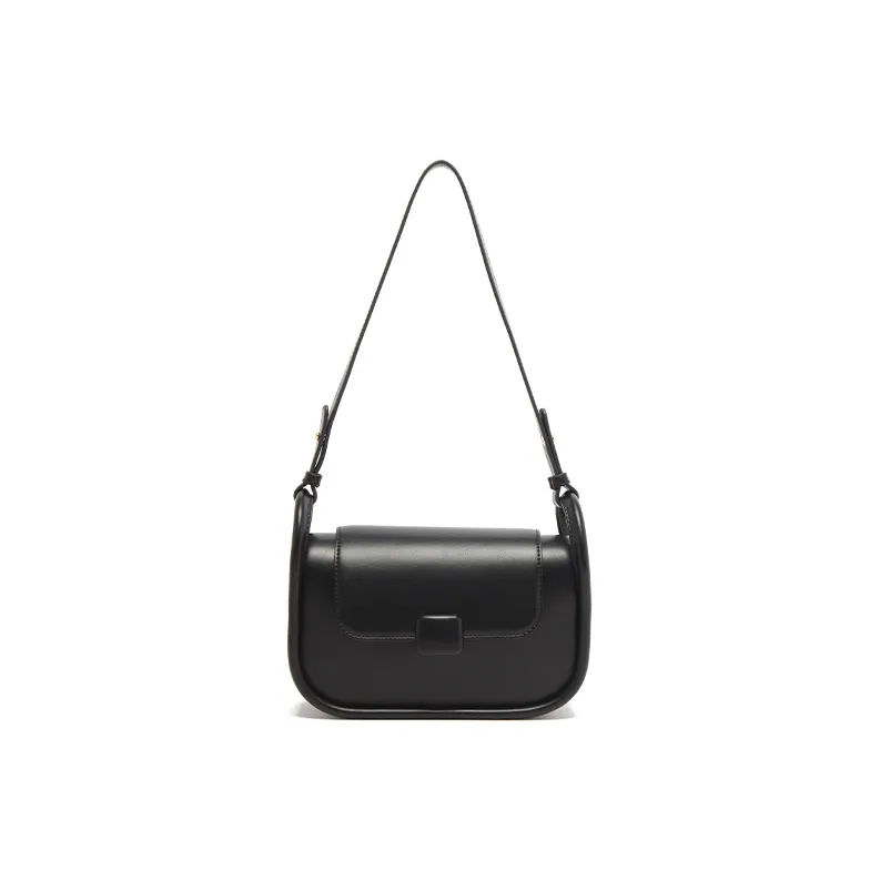 MICOCAH PU Shoulder Bag Regular Women's Brown/Quiet Black-5