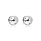 Silver Round Ball Clip-on Earrings 1 Pair Eh-2761.ebA
