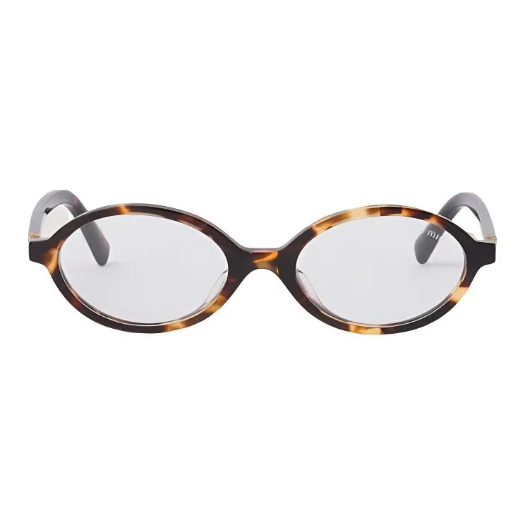 MIU MIU Oval Sunglasses Men's Tortoiseshell-0