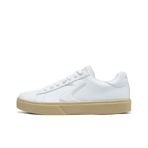 Skechers Anti Slip Wear Resistant Low Top Skateboard Shoes Women's White