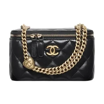 CHANEL Lambskin One Shoulder Handbags Women's Black