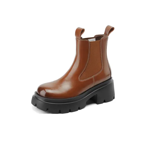 D FUSE SCANDINAVIA Short Chelsea Boots Women's Brown