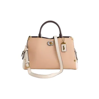 COACH MasonCarryall Gloves Made Of Tanned Leather One Shoulder Handbags Large Size Women's Beech Wood Pink Pencils