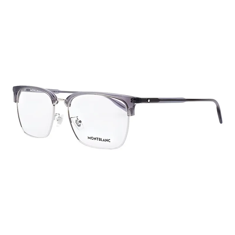 MONTBLANC Alloy Square Eyeglass Frames Unisex Silver-0
