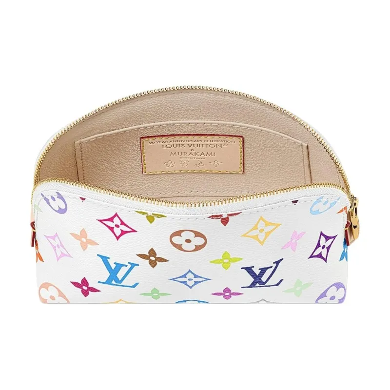 LOUIS VUITTON X Takashi Murakami Cosmetic Pouch Pm White Multicolored-3