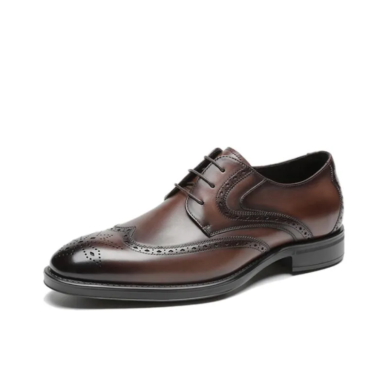 SAINT ANGELO Dress Shoes Men Low Top Dark Coffee/Black-3