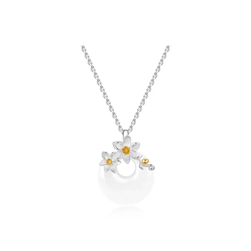 Central Fashion Chalcedony Necklaces Women's-5