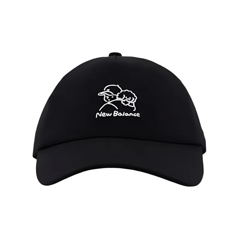 New Balance Polyamide Baseball Caps Unisex Black/White-1