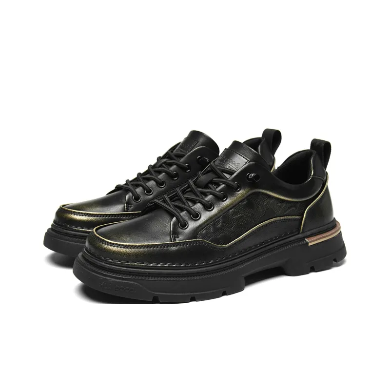 HLA Work Boots Men Low Top Black/Brown-1