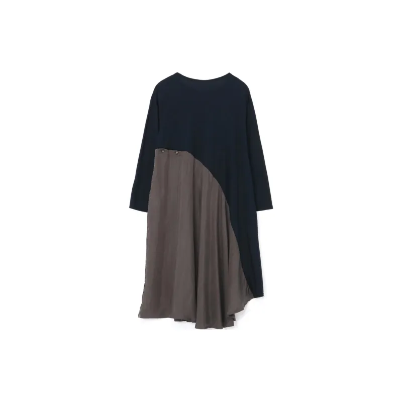 Yohji Yamamoto Long Sleeved Dress Women's Dark Blue/Gray-1