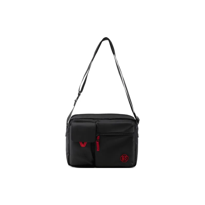 LiNing Rijin Doujin Collection Polyurethane Shoulder Bag, Crossbody Bag Unisex Black-1