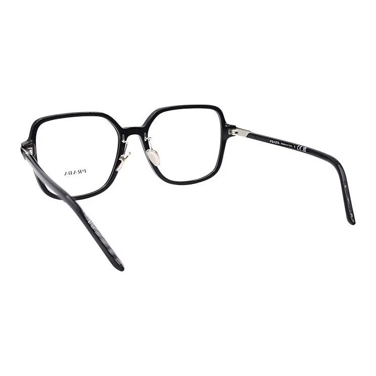 PRADA Plate Frame Square Eyeglass Frames Unisex Black-2