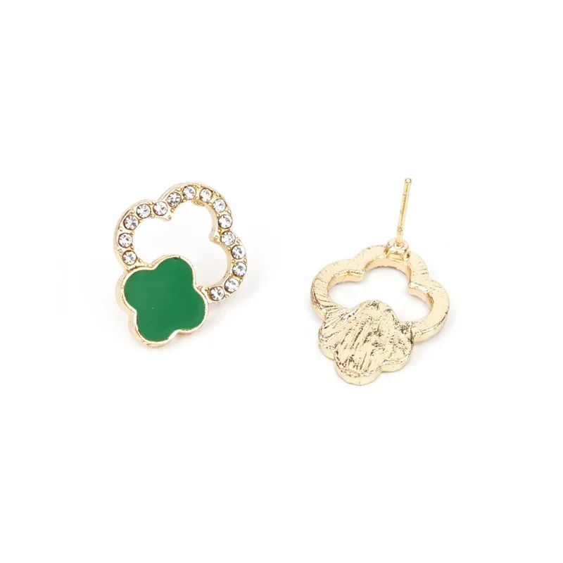HYMAN KEVIN Enamel Synthetic Cubic Zirconia Copper Alloy Stud Earrings Women's-1