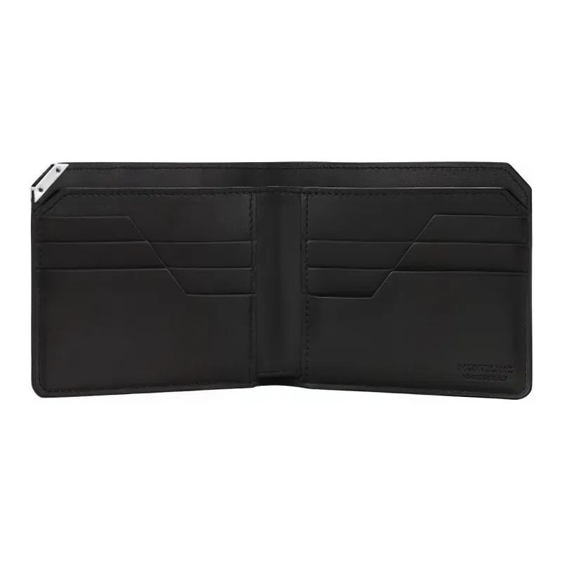 MONTBLANC Cow Leather Cropped Leather Clip Wallet Men's Black-3