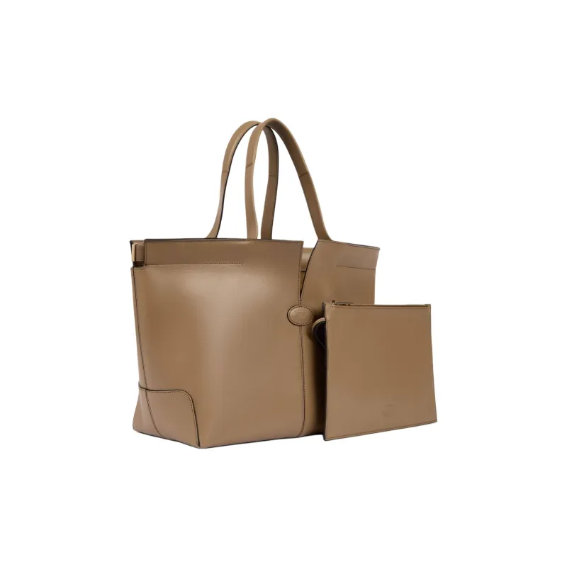 TOD'S Logo Debossed Medium Tote Bag-2