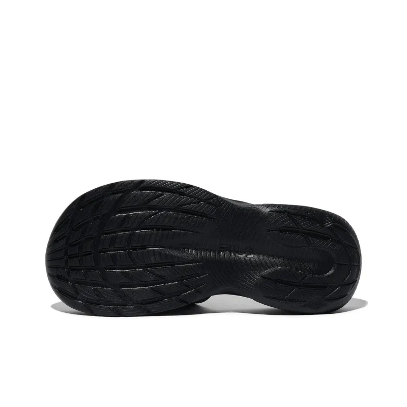 FILA Float Slip Resistant Abrasion Resistant Slide Slippers Unisex Black-4
