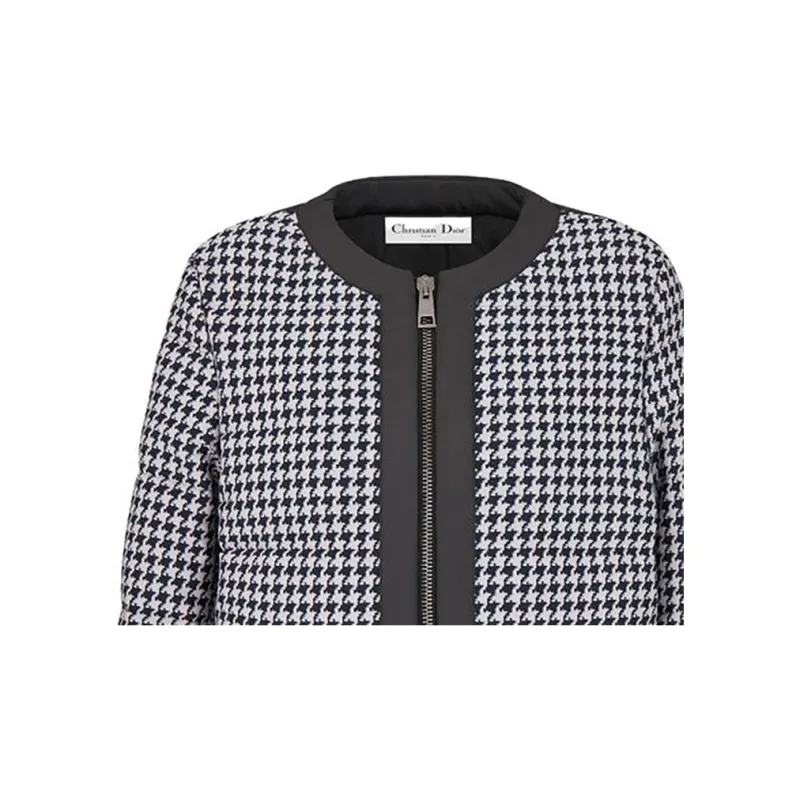 DIOR Houndstooth Zip Up Jacket-3
