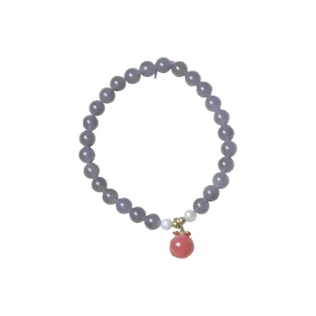 Ingenuity Hetian Jade Bracelets Smoky Purple Women's