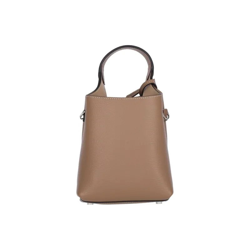 TOD'S Leather One Shoulder Handbags Micro Women's Gray Brown-3