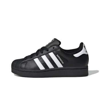 Adidas Originals Superstar 2 Anti Slip Wear Resistant Low Top Kids' Running Shoes Black Teenagers