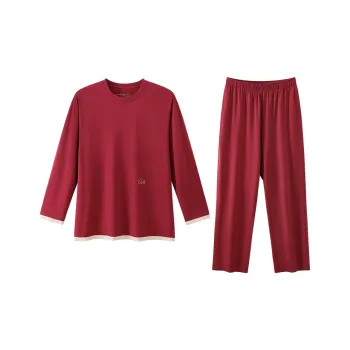 JINGYUN Deep Pajama 70 Pajama Set Men's Burgundy