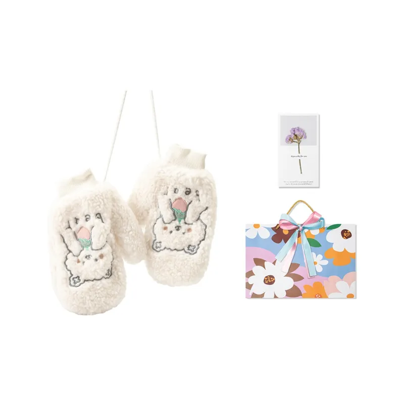 BAIJUAN Polyester Knit Gloves Women's-6