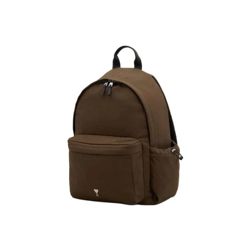 AMIPARIS Fabric Backpack Large Size Unisex Dark Olive Green-1