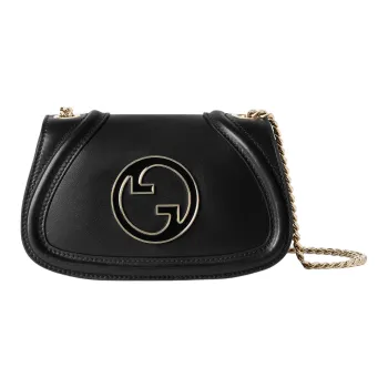 GUCCI Blondie Leather Shoulder Bag Mini Women's Black