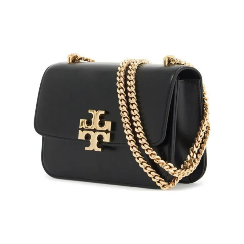 TORY BURCH Eleanor Small Leather Shoulder Bag Women's Black-1