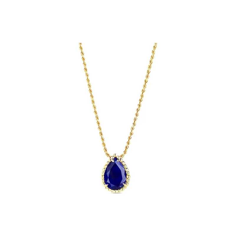 Boucheron 18kt Yellow Gold Small Serpent Bohème Lapis Lazuli Necklace-0