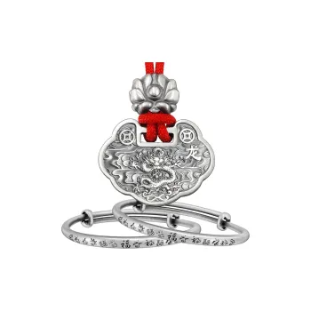 YINDIEFANG 999 Fine Silver Bangles Kids'
