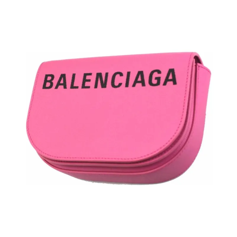 Balenciaga Leather Shoulder Bag Crossbody Bag Mini Women's Pink-3