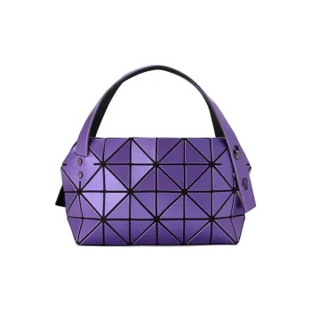 ISSEY MIYAKE Polyvinyl Chloride Resin Boston Bag Handbag Women's Purple