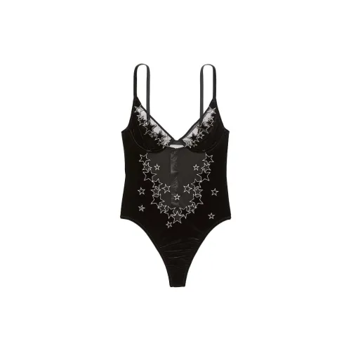 Victoria's Secret 24 Big Show Collection VERY SEXY Home Onesies Women's Black