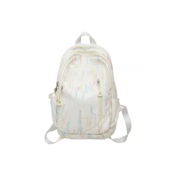 BAODIDAISHU Nylon Backpack Regular Women's White Black Blue Pink