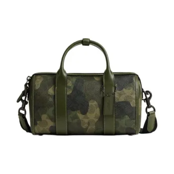 COACH Gotham Coated Canvas Crossbody Handbag Medium Size Men's Camouflage Green