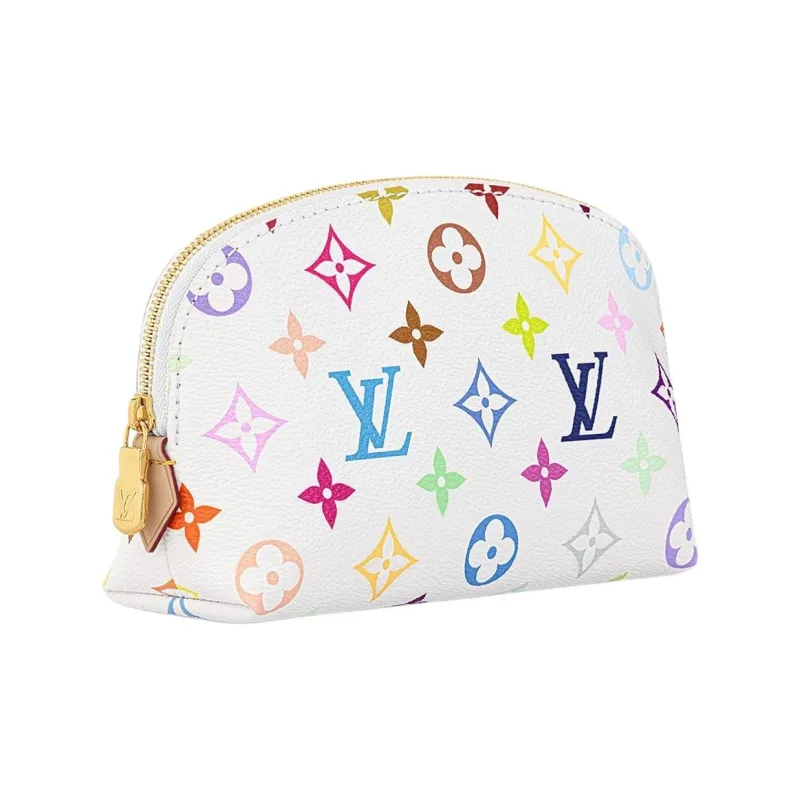 LOUIS VUITTON X Takashi Murakami Cosmetic Pouch Pm White Multicolored-1