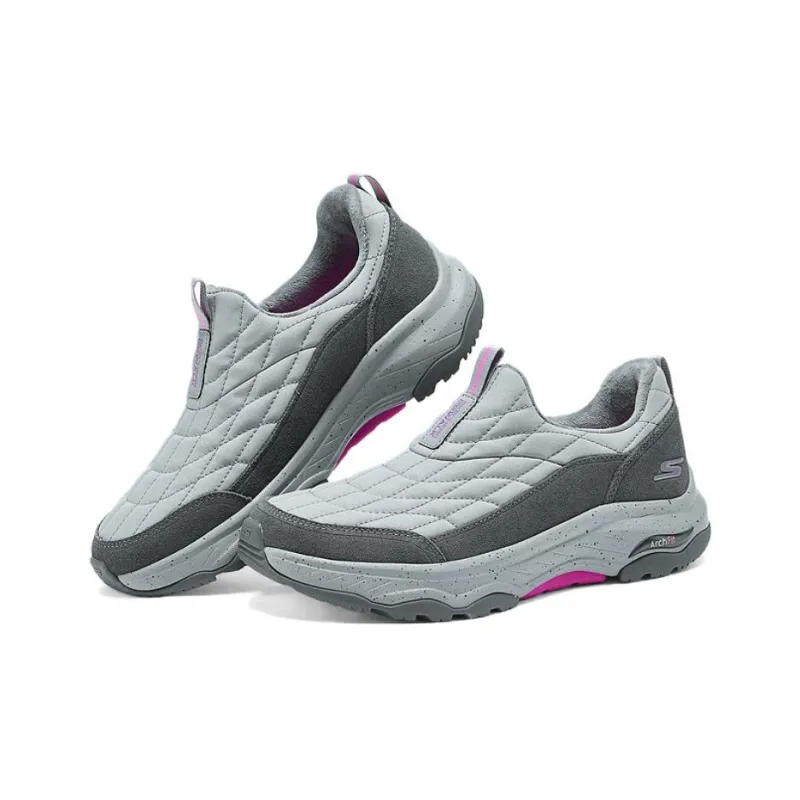 Skechers WOMEN'S GO WALK Wear Resistant Low Top Casual Shoes Women's Gray-2
