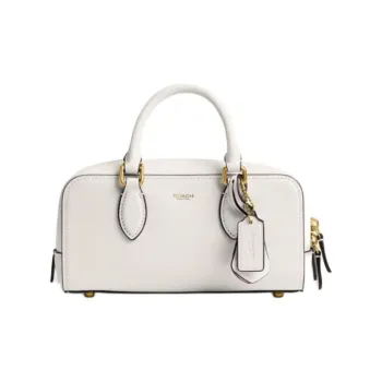 COACH Bowery Glove Tanned Leather Shoulder Bag, Crossbody Bag, Handbag Medium Size Women's Chalk