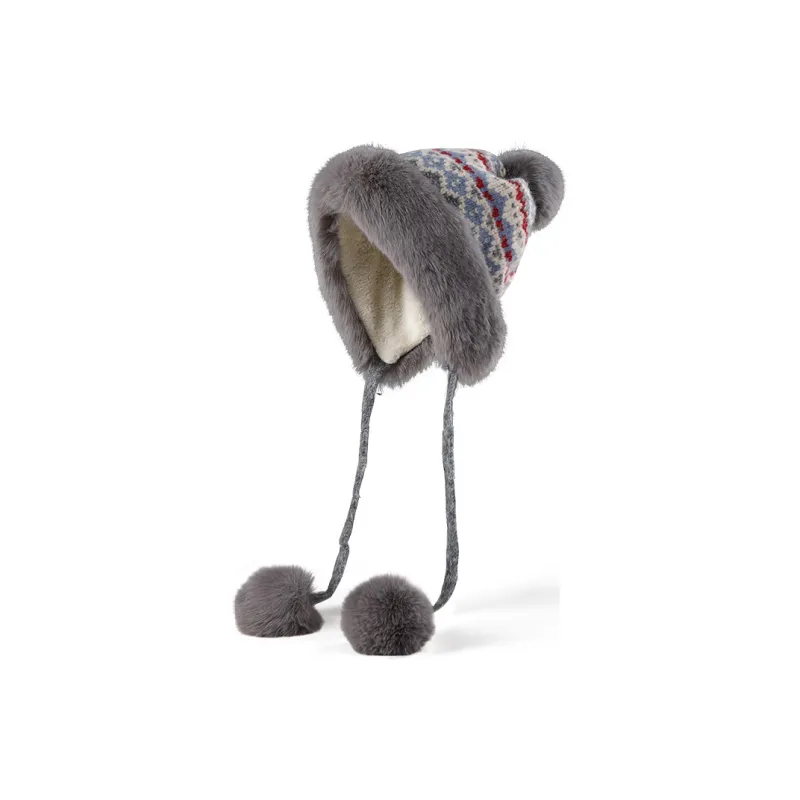 Shizhu Thickened Hoods & Plush Hats Women's-6