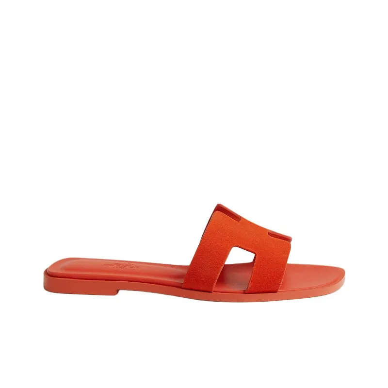 HERMES Oran Slide Slippers Women's Orange-1