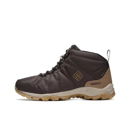 Columbia Firecamp Water Resistant Grip Mid Top Trekking Shoes Men's Brown