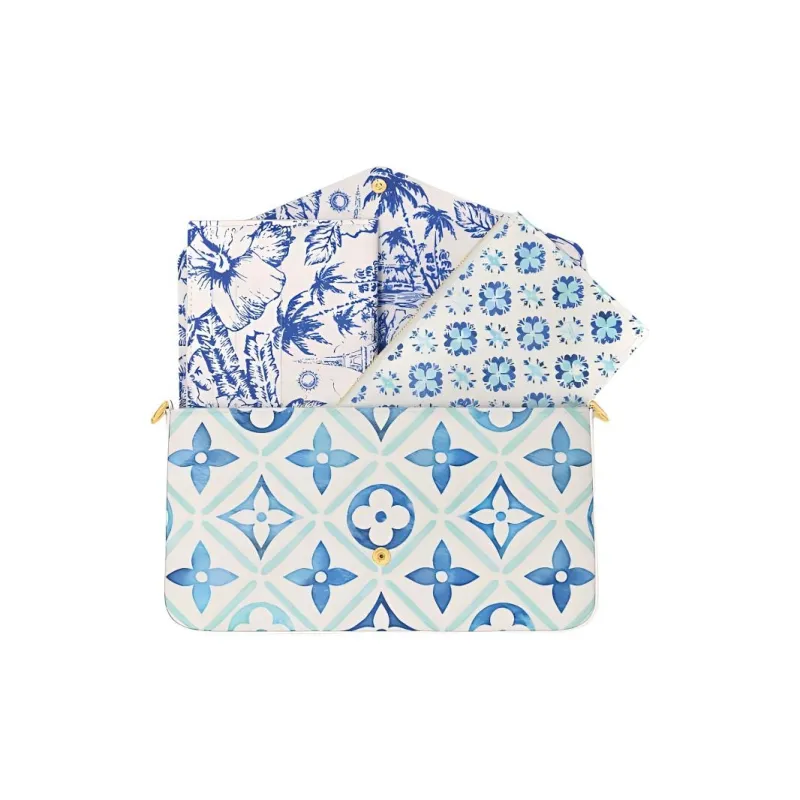 LOUIS VUITTON Felicie Pochette Lagoon Blue-3