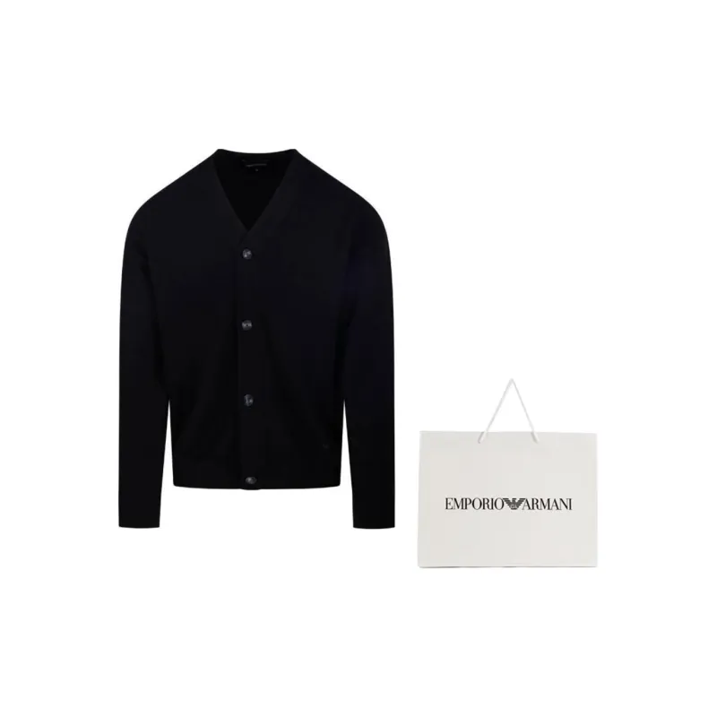 EMPORIO ARMANI V Neck Button Up Cardigan-3