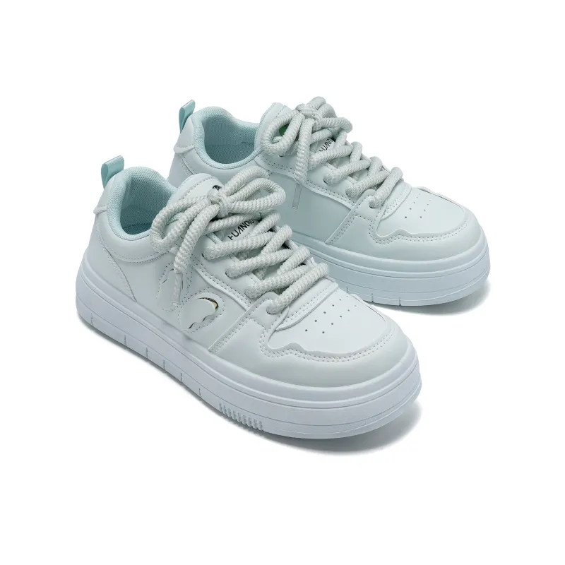 HUANQIU Thermal Abrasion Resistant Lightweight Low Top Skateboard Shoes Women's Aqua-3
