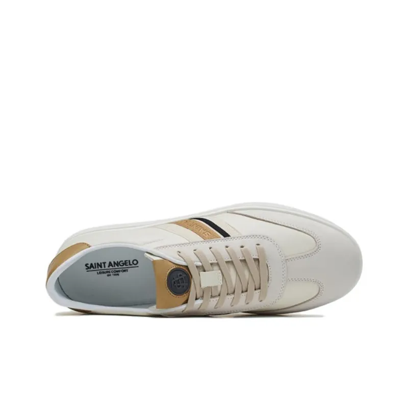 SAINT ANGELO Anti Slip Wear Resistant Low Top Skateboard Shoes Men's Ecru-3