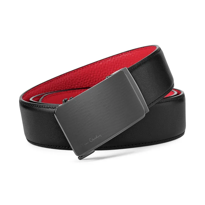 PIERRE CARDIN Cow Head Leather Belts Men's 3.6CM-2