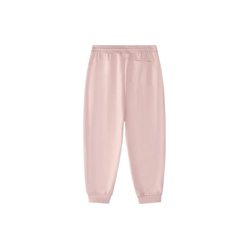 FILA FUSION Knitted Sports Pants Women's Red Pink-1