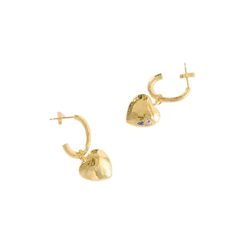 ALFIR Tree Pattern Heart Earrings Women's-1