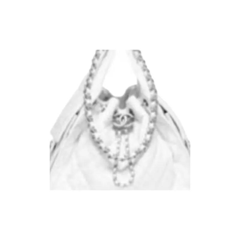 CHANEL Leather Handbag Women's White-1